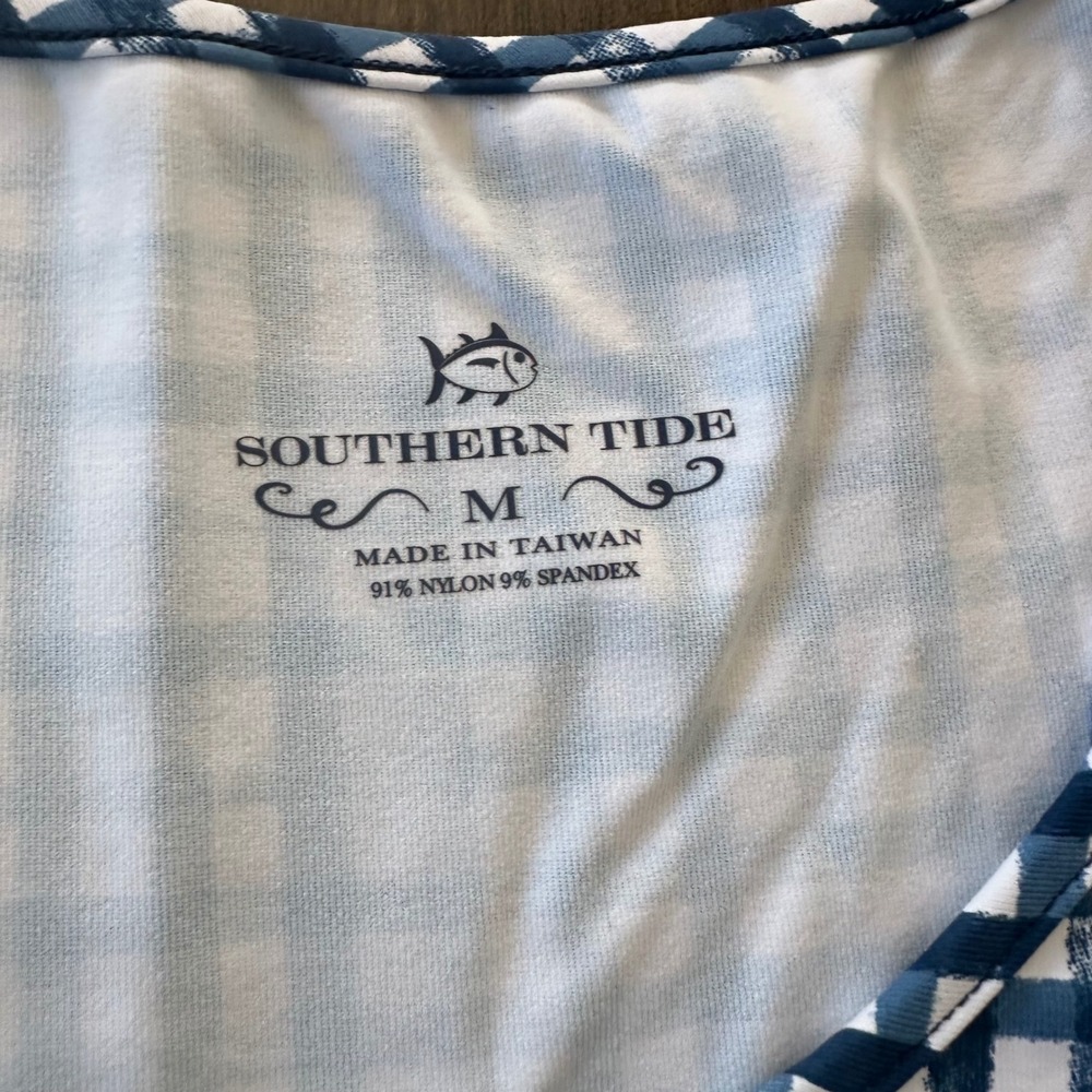 Southern Tide Womens Gingham Kinsley Performance Dress Preppy Coastal Active M - Picture 2 of 7